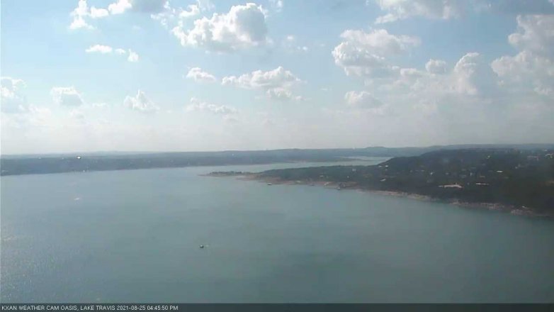Lake Travis webcam, August 25, 2021 4:45 PM CT
