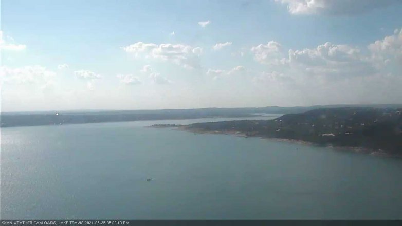 Lake Travis webcam, August 25, 2021 5:00 PM CT