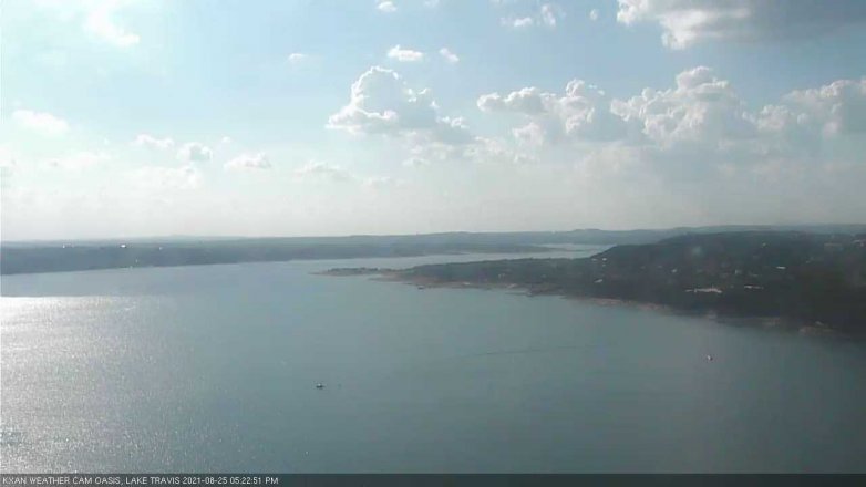 Lake Travis webcam, August 25, 2021 5:25 PM CT