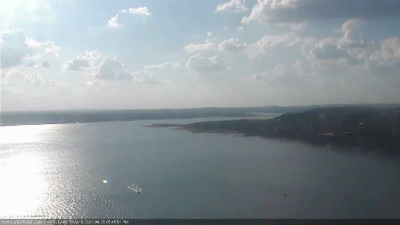 Lake Travis webcam, August 25, 2021 5:45 PM CT