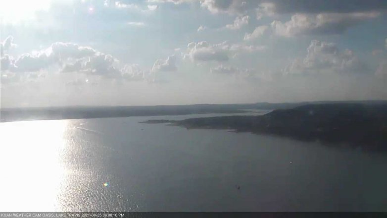 Lake Travis webcam, August 25, 2021 6:00 PM CT