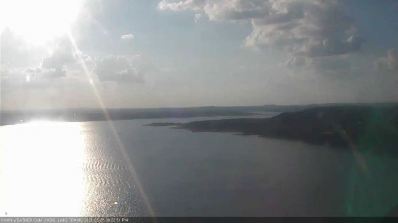 Lake Travis webcam, August 25, 2021 6:25 PM CT