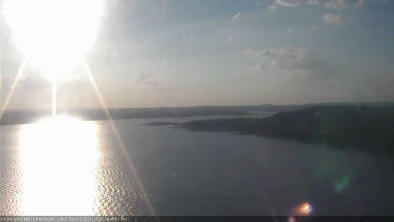 Lake Travis webcam, August 25, 2021 6:45 PM CT