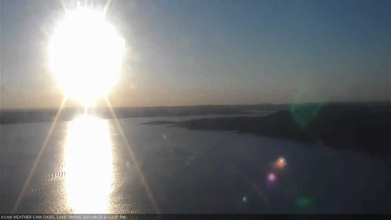 Lake Travis webcam, August 25, 2021 7:25 PM CT