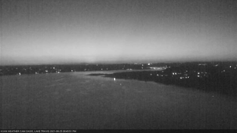 Lake Travis webcam, August 25, 2021 8:45 PM CT
