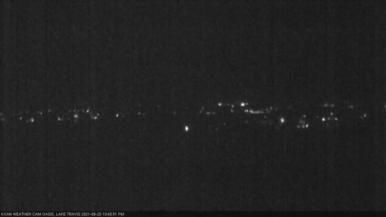 Lake Travis webcam, August 25, 2021 10:45 PM CT