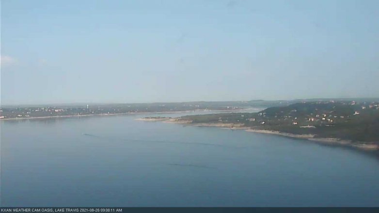 Lake Travis webcam, August 26, 2021 9:00 AM CT