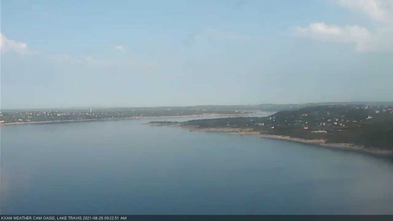 Lake Travis webcam, August 26, 2021 9:25 AM CT