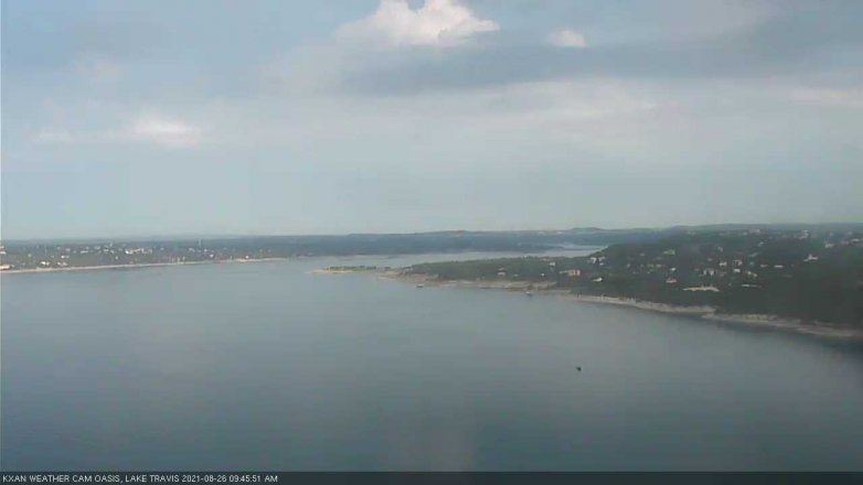 Lake Travis webcam, August 26, 2021 9:45 AM CT