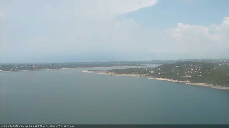 Lake Travis webcam, August 26, 2021 11:45 AM CT