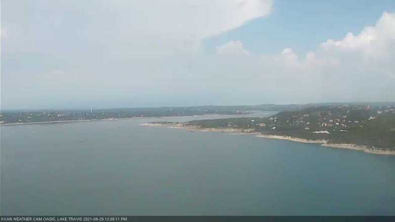 Lake Travis webcam, August 26, 2021 12:00 PM CT