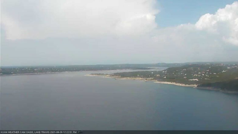 Lake Travis webcam, August 26, 2021 12:25 PM CT
