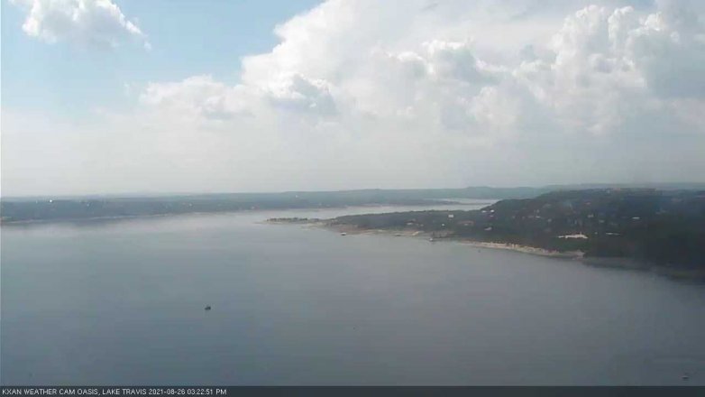 Lake Travis webcam, August 26, 2021 3:25 PM CT