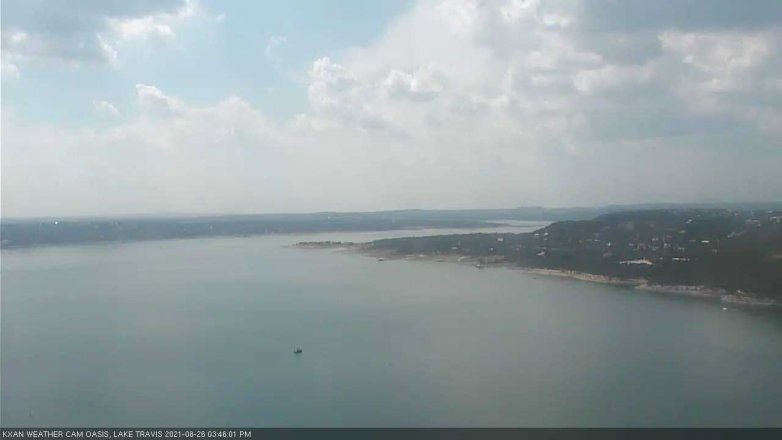 Lake Travis webcam, August 26, 2021 3:45 PM CT