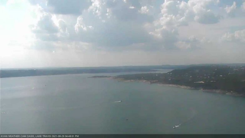 Lake Travis webcam, August 26, 2021 4:45 PM CT