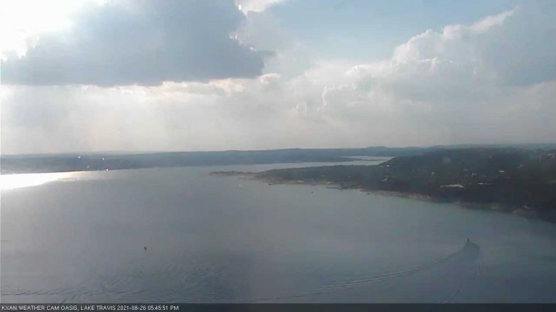Lake Travis webcam, August 26, 2021 5:45 PM CT