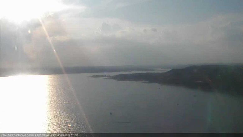 Lake Travis webcam, August 26, 2021 6:25 PM CT