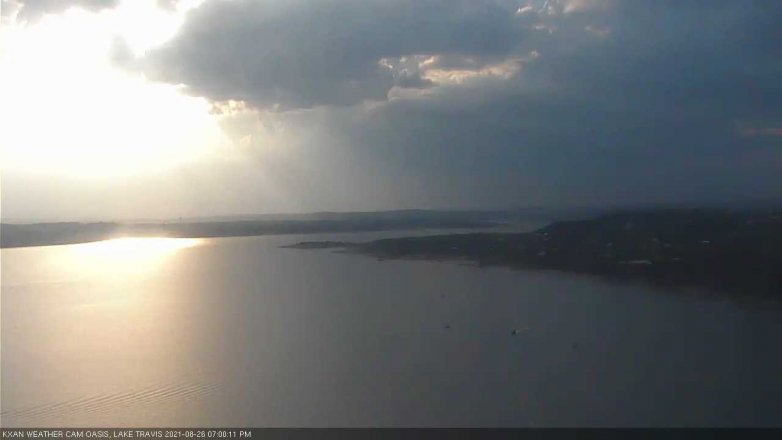 Lake Travis webcam, August 26, 2021 7:00 PM CT