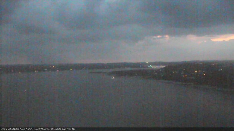 Lake Travis webcam, August 26, 2021 8:25 PM CT