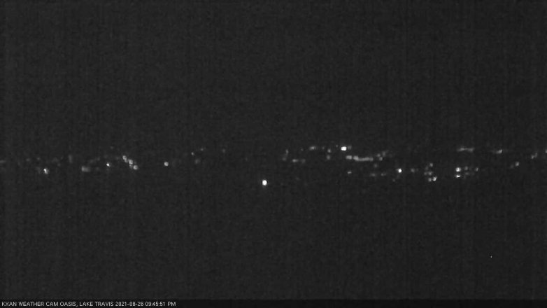 Lake Travis webcam, August 26, 2021 9:45 PM CT