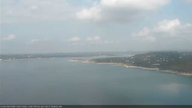 Lake Travis webcam, August 27, 2021 9:45 AM CT