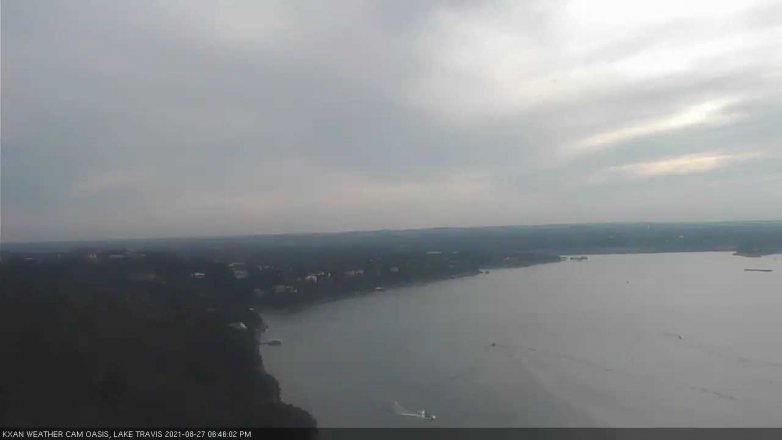 Lake Travis webcam, August 27, 2021 6:45 PM CT