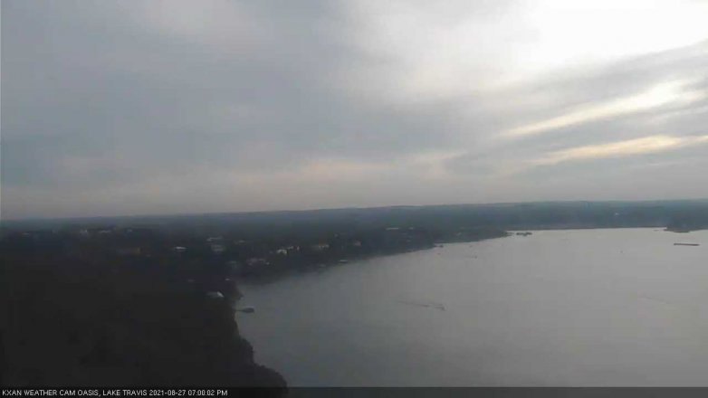 Lake Travis webcam, August 27, 2021 7:00 PM CT