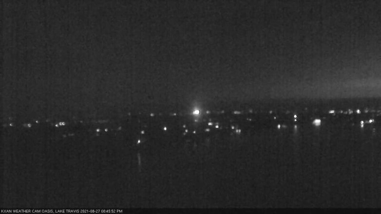 Lake Travis webcam, August 27, 2021 8:45 PM CT