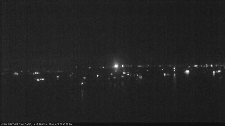 Lake Travis webcam, August 27, 2021 9:45 PM CT