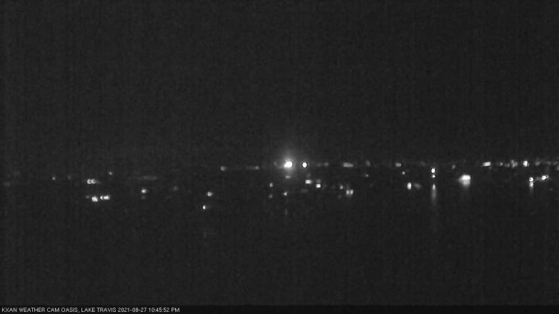 Lake Travis webcam, August 27, 2021 10:45 PM CT