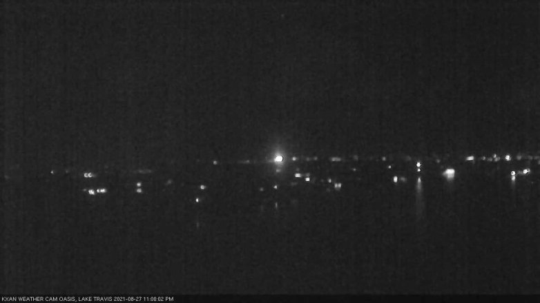 Lake Travis webcam, August 27, 2021 11:00 PM CT