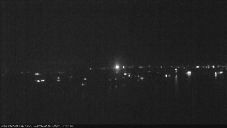 Lake Travis webcam, August 27, 2021 11:25 PM CT