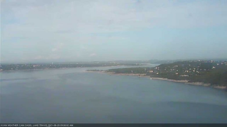 Lake Travis webcam, August 28, 2021 9:00 AM CT