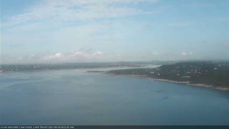 Lake Travis webcam, August 28, 2021 9:25 AM CT