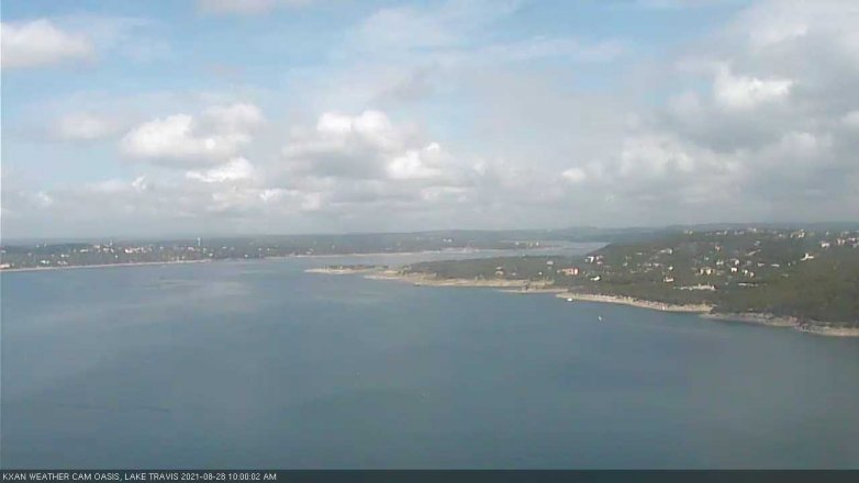Lake Travis webcam, August 28, 2021 10:00 AM CT