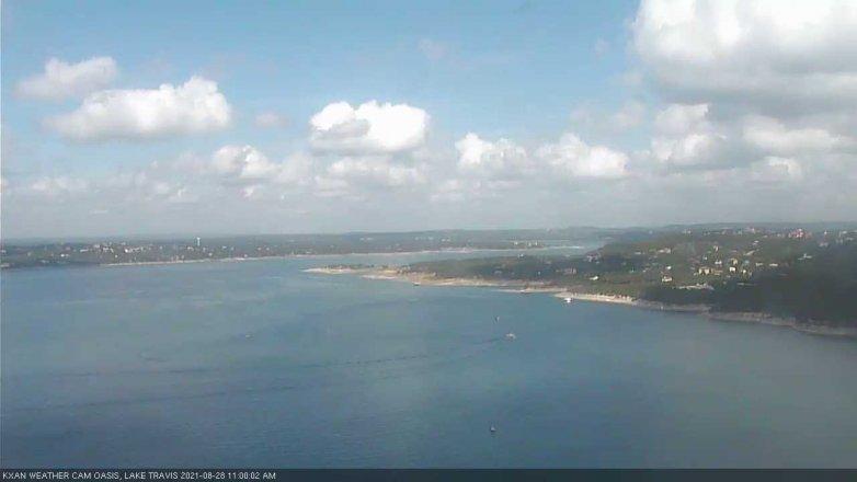 Lake Travis webcam, August 28, 2021 11:00 AM CT