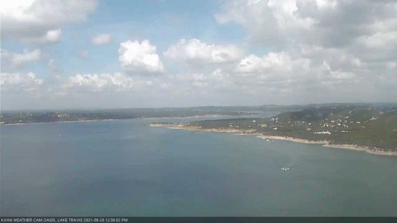 Lake Travis webcam, August 28, 2021 12:00 PM CT