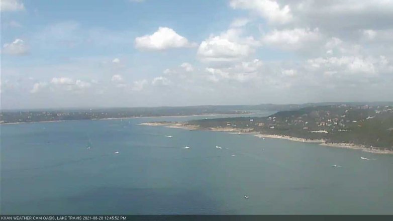 Lake Travis webcam, August 28, 2021 12:45 PM CT
