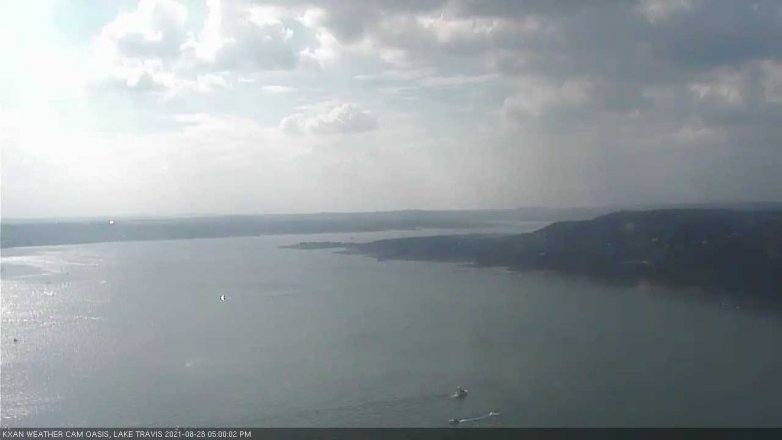 Lake Travis webcam, August 28, 2021 5:00 PM CT