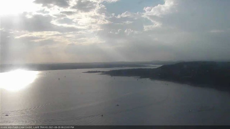 Lake Travis webcam, August 28, 2021 6:25 PM CT