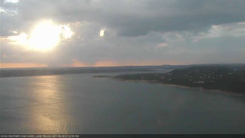 Lake Travis webcam, August 28, 2021 7:25 PM CT