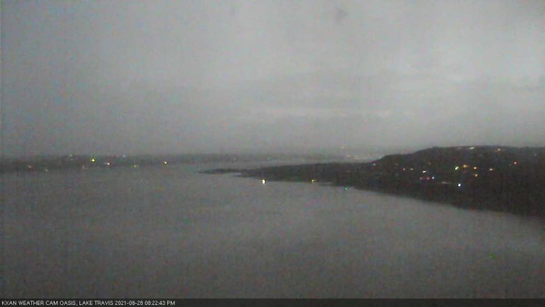 Lake Travis webcam, August 28, 2021 8:25 PM CT