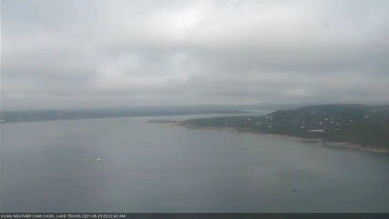 Lake Travis webcam, August 29, 2021 9:25 AM CT