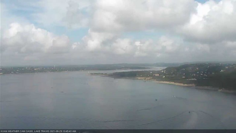Lake Travis webcam, August 29, 2021 10:45 AM CT