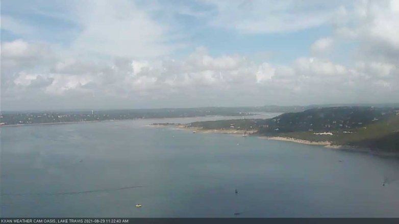 Lake Travis webcam, August 29, 2021 11:25 AM CT