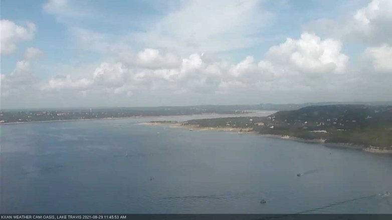 Lake Travis webcam, August 29, 2021 11:45 AM CT