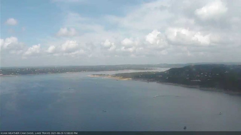 Lake Travis webcam, August 29, 2021 12:00 PM CT