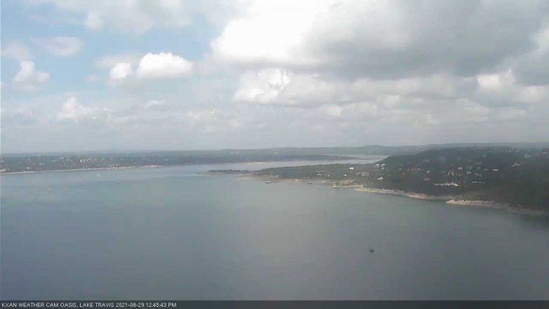 Lake Travis webcam, August 29, 2021 12:45 PM CT