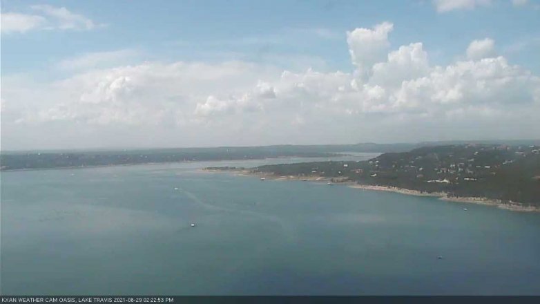 Lake Travis webcam, August 29, 2021 2:25 PM CT