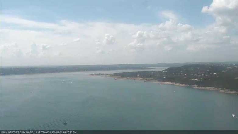 Lake Travis webcam, August 29, 2021 3:25 PM CT